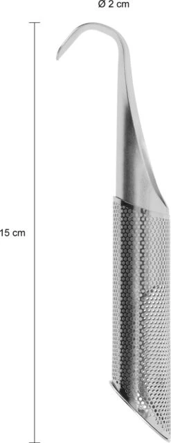 Krumble Theezeef - Hangend - Pijp - Theezeefje - Thee Ei - Tea Infuser - Kruidenfilter - Voor Losse Thee - RVS - Zilver - 4 X 2 X 15 Cm -Keukenbenodigdheden 465x1200