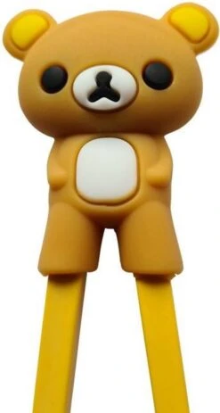 DongDong - Eetstokjes Voor Kinderen - Beer Motief - 22.5 Cm - Bruin -Keukenbenodigdheden 640x1200