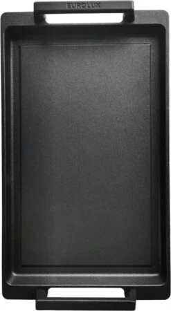 Eurolux Teppanyaki Plaat Met Grepen - 41 X 24 X 2.5 Cm - Zwart - Aluminium - Geschikt Voor Alle Warmtebronnen -Keukenbenodigdheden 658x1200 2