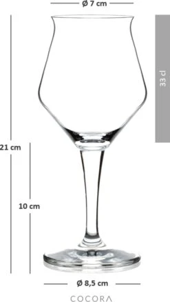 Cocora Speciaal Bierglazen - 30cl - 6 Stuks - Bovengister - Sommelier - Bierglas Op Voet - Hoogwaardig Kristalglas -Keukenbenodigdheden 676x1200 2