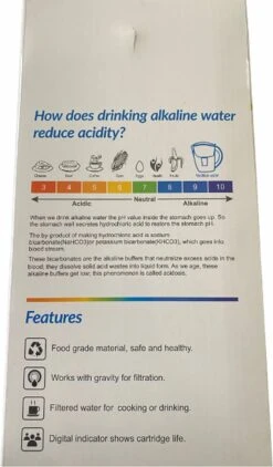 Alkaline WaterFilterkan - AlkaKan Voor Alkalisch/ Basisch Water | Met GRATIS PH-testpapier -Keukenbenodigdheden 703x1200
