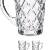 Set Van 6x Stuks Luxe Koffieglazen 170 Ml Met Oor - Type Diamant - Transparant Stevig Kwaliteitsglas 1 Set Van 6x Stuks Luxe Koffieglazen 170 Ml Met Oor - Type Diamant - Transparant Stevig Kwaliteitsglas -Keukenbenodigdheden 703x1200 4