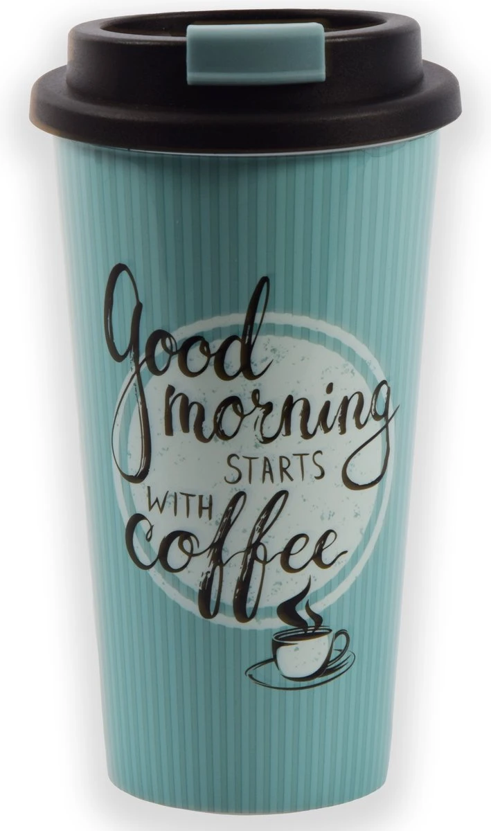 Travel Mug - 450 Ml - Koffiebeker To Go - Mok Koffie Of Thee - Reisbeker, Koffiebeker - Coffee To Go Beker - CRUISING TRAVEL MUG - To-Go Beker GOODMORNING Kleine Formaat 3 Travel Mug - 450 Ml - Koffiebeker To Go - Mok Koffie Of Thee - Reisbeker, Koffiebeker - Coffee To Go Beker - CRUISING TRAVEL MUG - To-Go Beker GOODMORNING Kleine Formaat