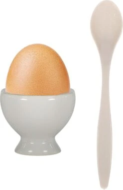 Excellent Houseware 12x Eierlepels Zwart/grijs Kunststof 14 Cm -Keukenbenodigdheden 783x1200 1