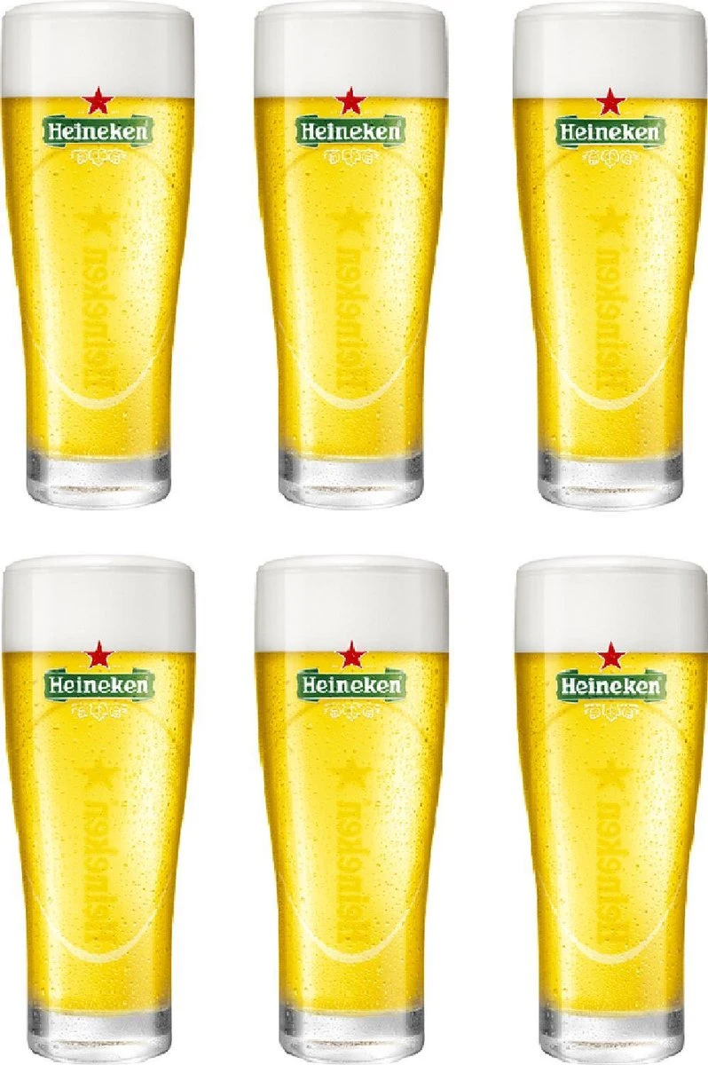 Heineken Ellipse Bierglas - 0.25 L - 6 Stuks 6 Heineken Ellipse Bierglas - 0.25 L - 6 Stuks - Afbeelding 4