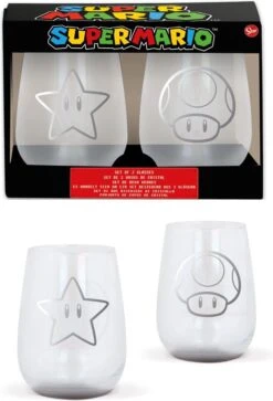 Storline Nintendo - Super Mario Crystal Glasses 2-pack 7 Storline Nintendo - Super Mario Crystal Glasses 2-pack -Keukenbenodigdheden 817x1200 1