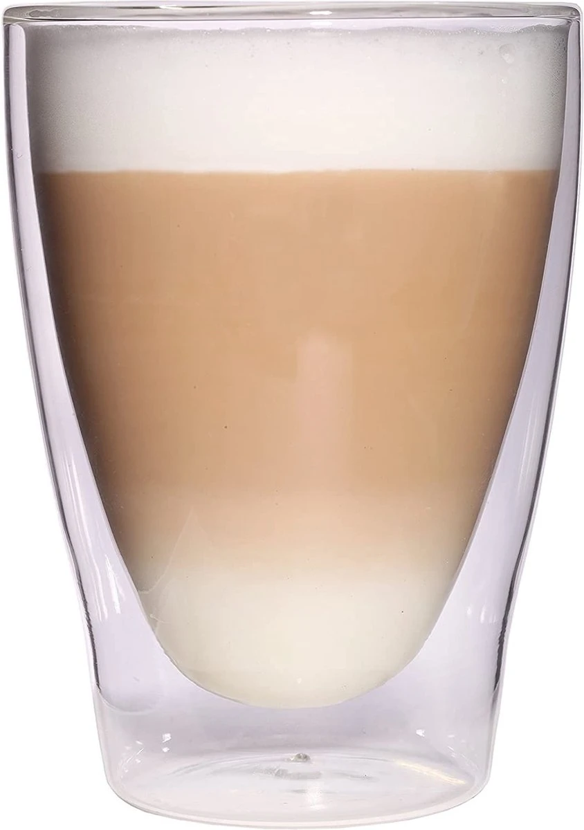 Feelino Lattechino Dubbelwandige Latte Macchiato-glazen, Set Van 2, 300 Ml XL Thermo-glazen Met Zweefeffect In Geschenkdoos 7 Feelino Lattechino Dubbelwandige Latte Macchiato-glazen, Set Van 2, 300 Ml XL Thermo-glazen Met Zweefeffect In Geschenkdoos - Afbeelding 5