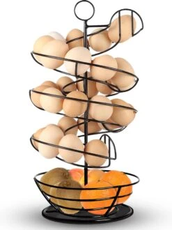 Eiermand – Eierrek – Eierhouder – Eieren – Zwart - Pasen - Tot 40 Eieren - 360° - BAULK® -Keukenbenodigdheden 897x1200 1