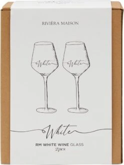 Riviera Maison Wijnglazen Witte Wijn - RM White Wine Glass - Transparant - Set 2 Stuks -Keukenbenodigdheden 900x1200 44