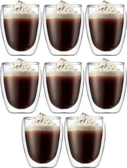 Set Van 8 Dubbelwandige/thermische Koffietassen/thee/glas 250ml 5 Set Van 8 Dubbelwandige/thermische Koffietassen/thee/glas 250ml -Keukenbenodigdheden 904x1200 4