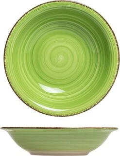 Studio Tavola Diepe Borden Summer Green ø 21 Cm - 6 Stuks -Keukenbenodigdheden 923x1200