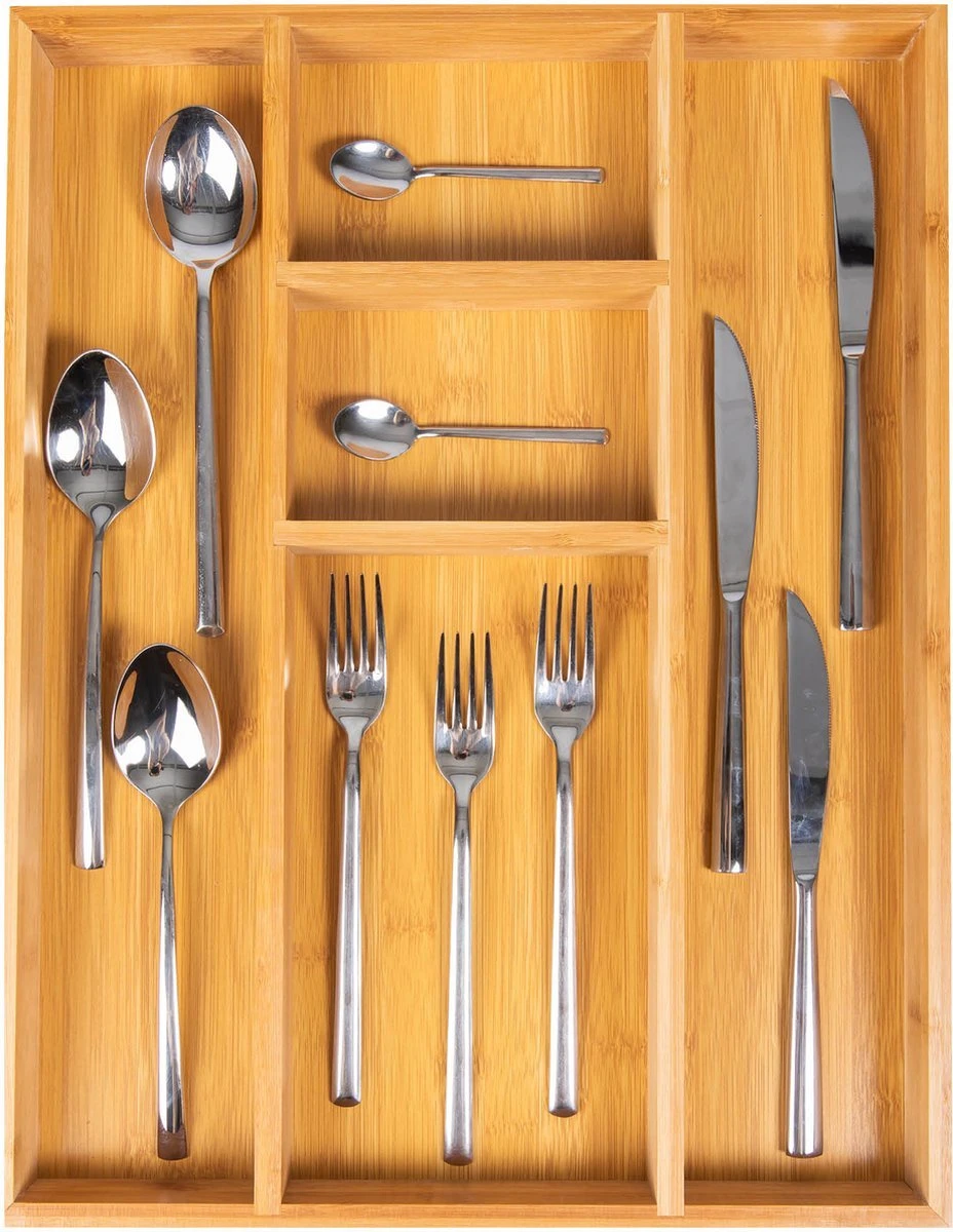 Coninx Bestekbak Bamboe 36CM Breed - Besteklade - Opbergbak - Duurzaam - Voor Laden Vanaf 47cm Diep 6 Coninx Bestekbak Bamboe 36CM Breed - Besteklade - Opbergbak - Duurzaam - Voor Laden Vanaf 47cm Diep - Afbeelding 4