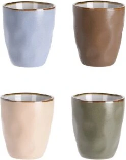 Excellent Houseware Set Van 4x Stuks Luxe Gekleurde Stoneware Bekers/koffiekopjes 280 Ml - Kopjes/koffiebekers 8 Excellent Houseware Set Van 4x Stuks Luxe Gekleurde Stoneware Bekers/koffiekopjes 280 Ml - Kopjes/koffiebekers -Keukenbenodigdheden 949x1200 2