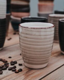 Koffiekopjes - Industrieel Grijs - Koffiebeker - Unieke Kleuren - Set Van 12 Kopjes (ook Los Verkrijgbaar) - 160ML En 340ML - Porselein - Hip En Trendy -Keukenbenodigdheden 960x1200 1