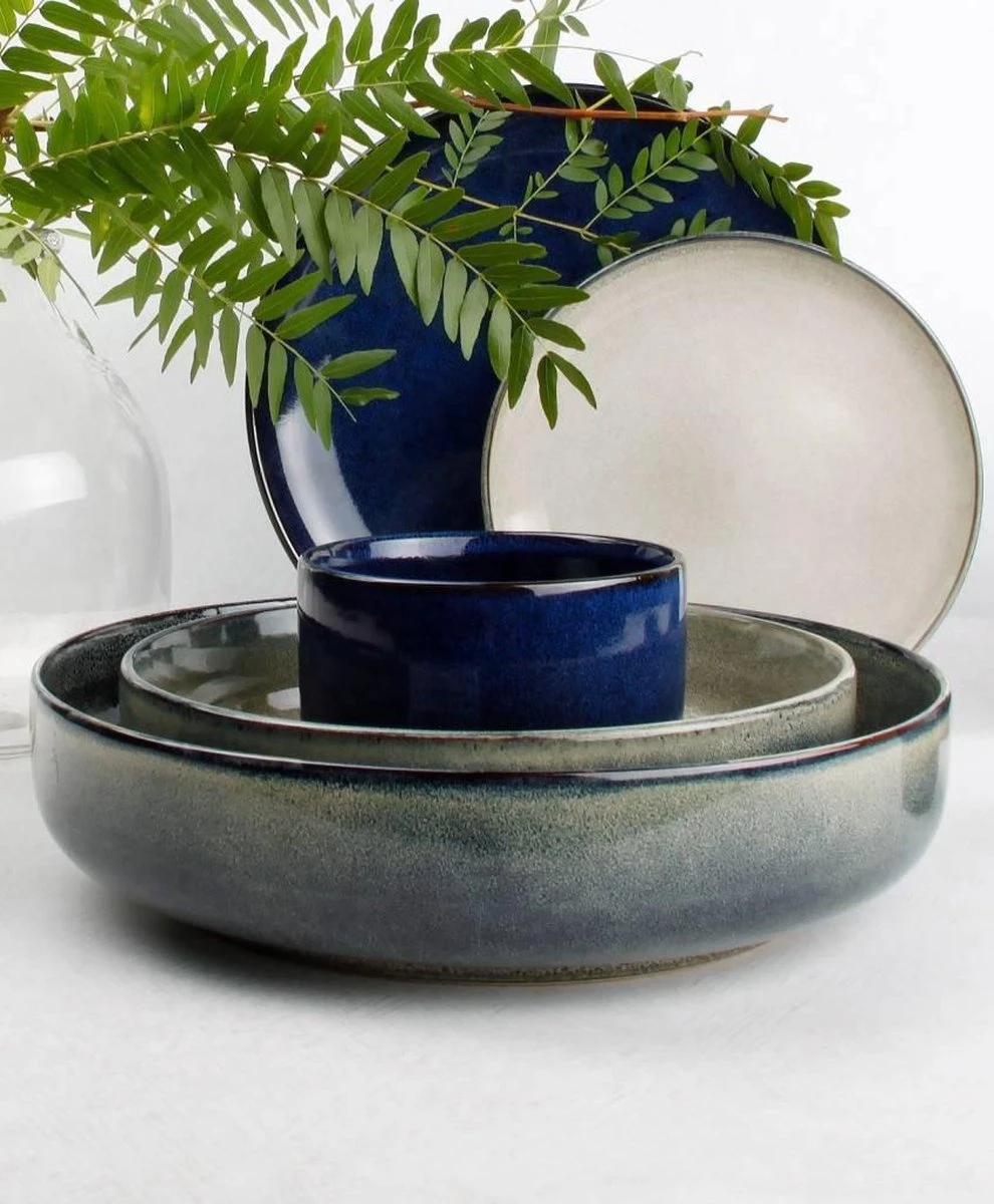 S&P MERIDIAN Pastabord Ø 22cm Grijsgroen (set/4) 5 S&P MERIDIAN Pastabord Ø 22cm Grijsgroen (set/4) - Afbeelding 3