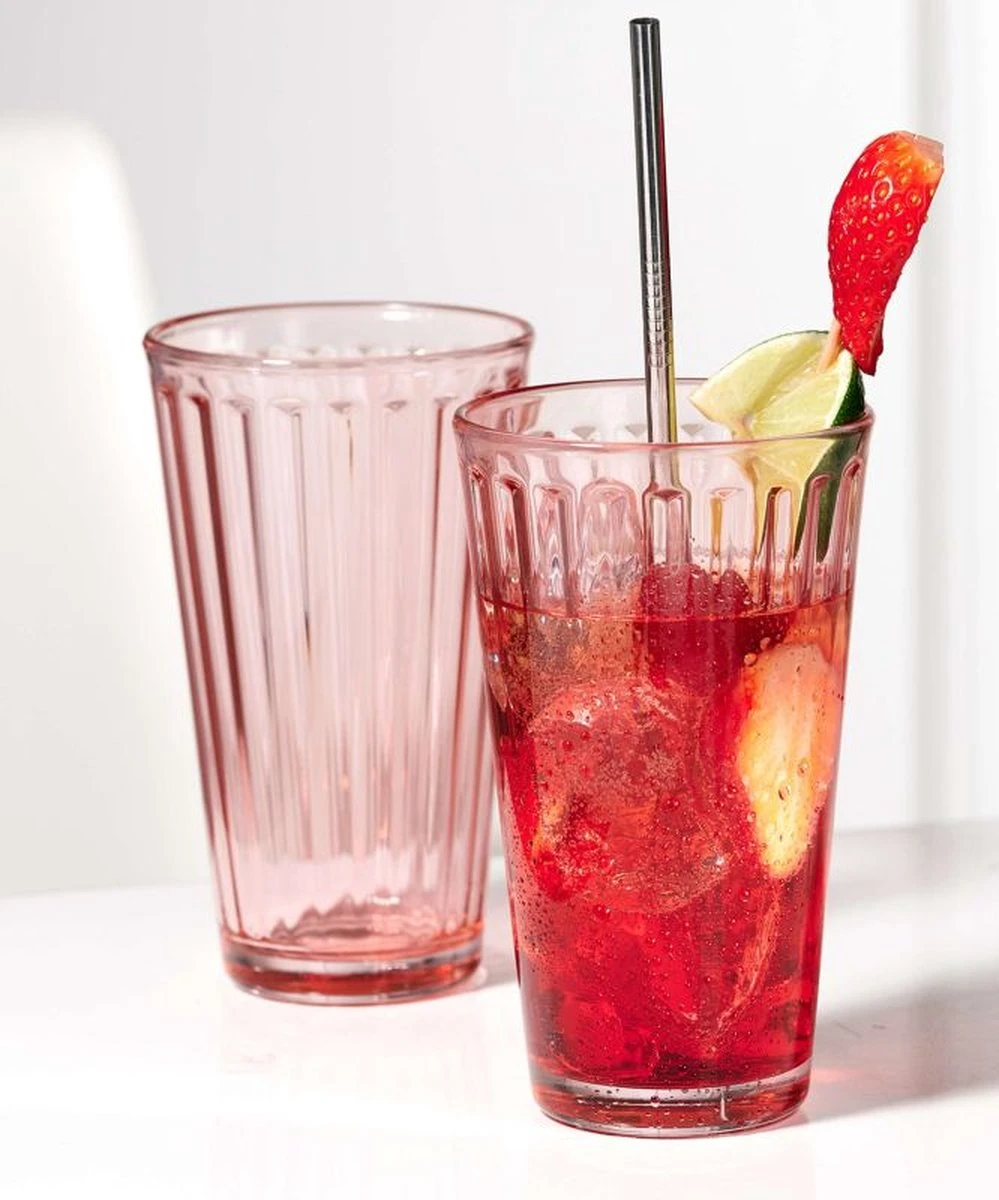 CasaLupo Longdrinkglazen Lawe Rose 400 Ml - 6 Stuks 5 CasaLupo Longdrinkglazen Lawe Rose 400 Ml - 6 Stuks - Afbeelding 3